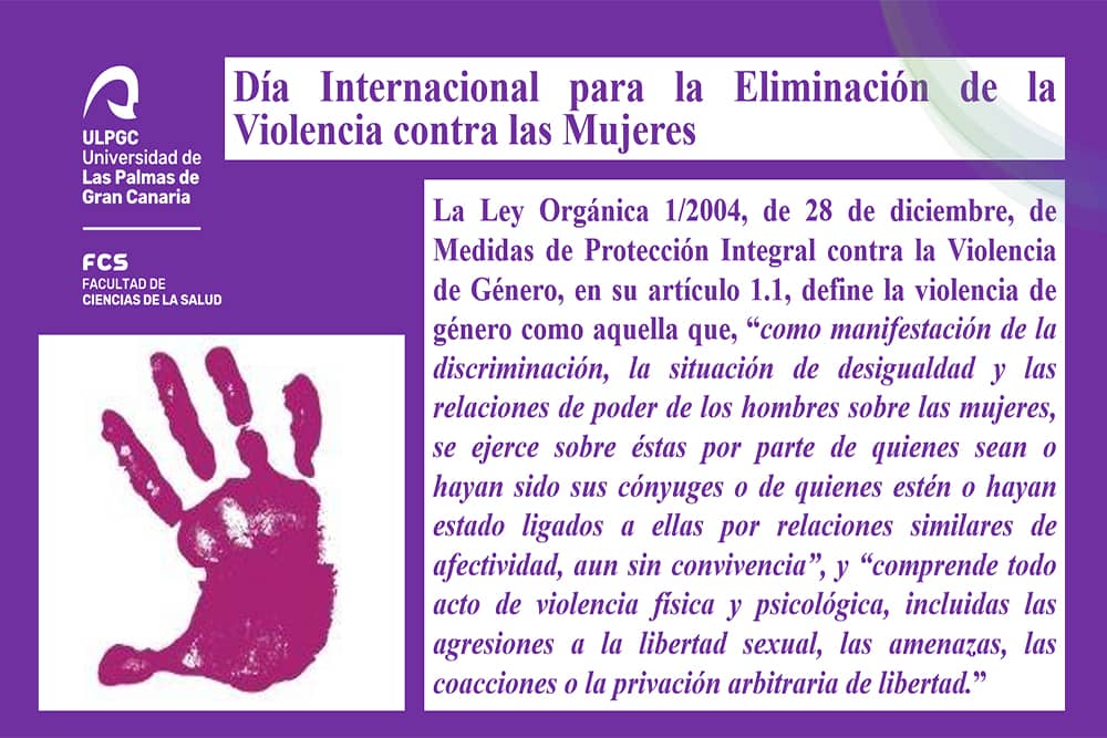 Cartel manifiesto con Motivo del Día Internacional para la Eliminación de la Violencia contra las Mujeres